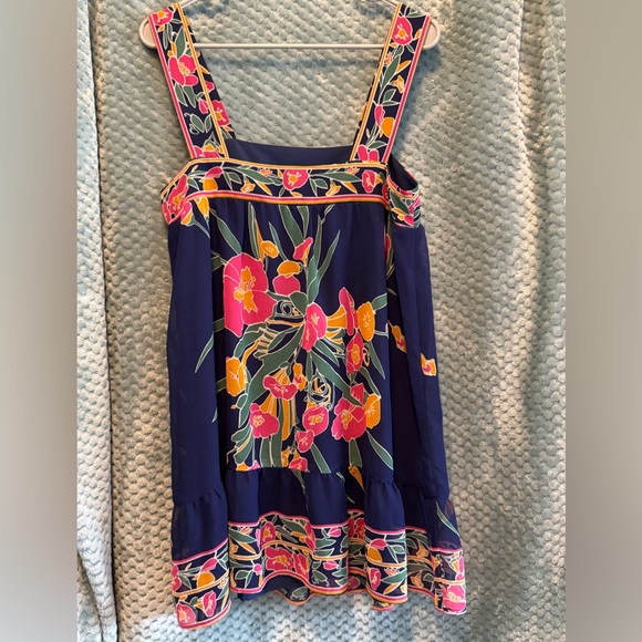 Show Me Your MuMu Navy Floral Dress - Picture 3 of 4